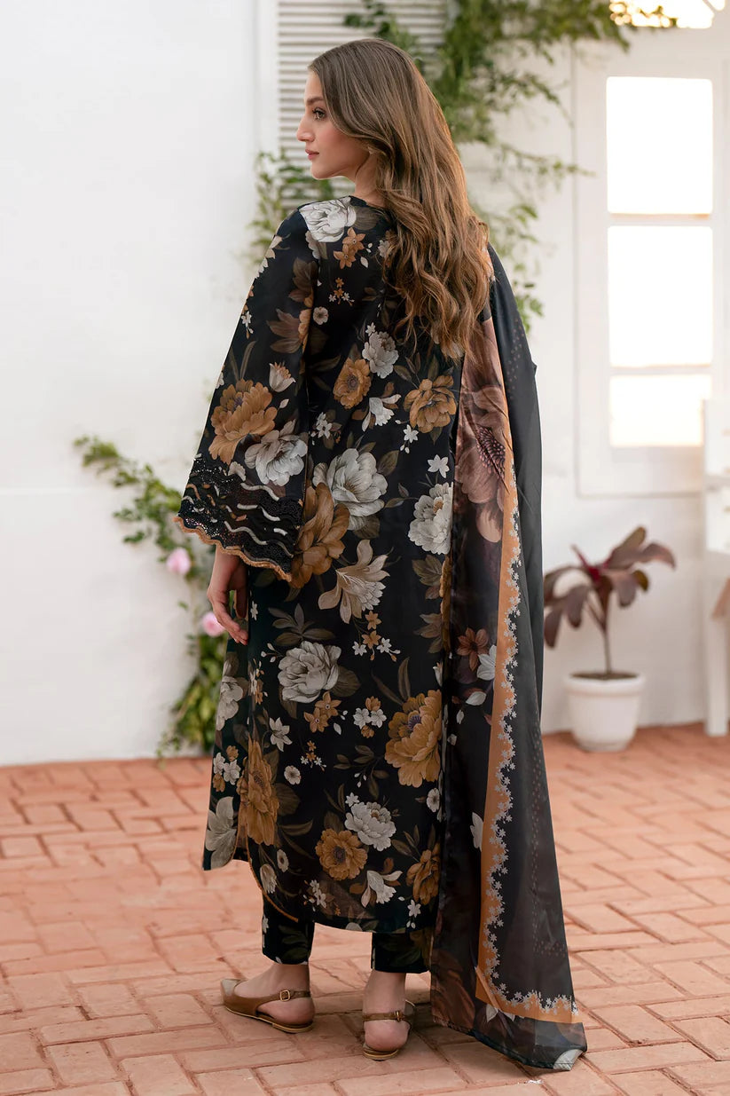 SUMMER-3PC LAWN PRINTED SHIRT WITH CHIFFON PRINT DUPATTA AND PRINT TROUSER-2530