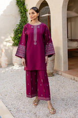 WINTER-2PC DHANAK SEQUENCE EMBROIDERED SHIRT WITH SEQUIN EMB TROUSER-116