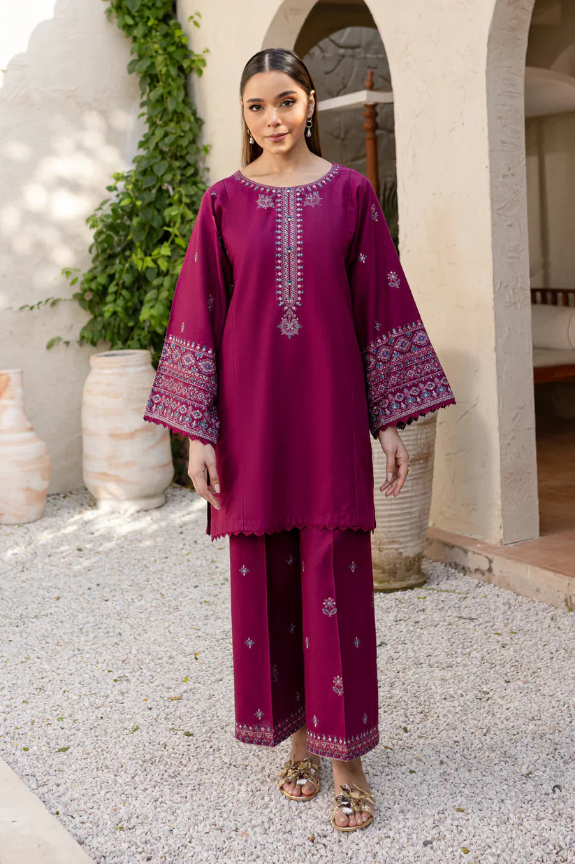WINTER-2PC DHANAK SEQUENCE EMBROIDERED SHIRT WITH SEQUIN EMB TROUSER-116