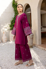 WINTER-2PC DHANAK SEQUENCE EMBROIDERED SHIRT WITH SEQUIN EMB TROUSER-116