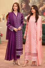 SUMMER-3PC LAWN CHIKENKARI EMBROIDERED SHIRT WITH LAWN TUBE SLUB DUPATTA-