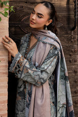 WINTER-3PC KHADDAR PRINTED SHIRT WITH KHADDAR PRINTED DUPATTA AND PRINT TROUSER-2648