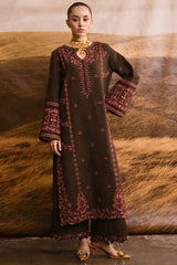 WINTER-2PIECE DHANAK EMBROIDERED SHIRT WITH DHANAK EMB TROUSER-15102
