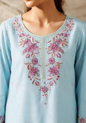 SUMMER-2PC LAWN EMBROIDERED SHIRT WITH TROUSER-222