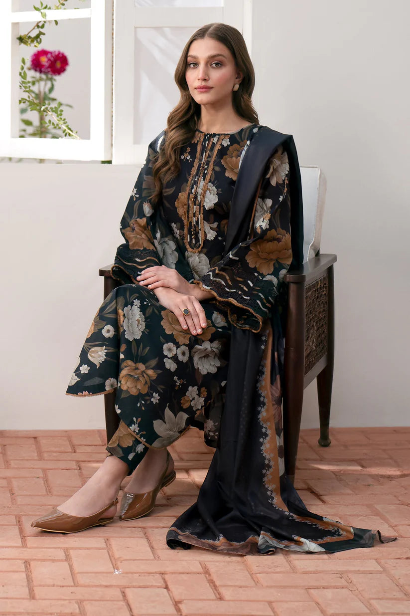 SUMMER-3PC LAWN PRINTED SHIRT WITH CHIFFON PRINT DUPATTA AND PRINT TROUSER-2530