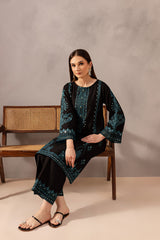 SUMMER-2PC SEQUIN LAWN EMBROIDERED SHIRT WITH SEQUIN LAWN EMBROIDERED TROUSER-3462
