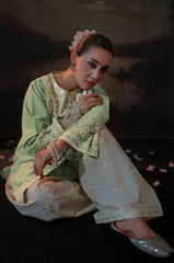 SUMMER-2PC LAWN EMBROIDERED SHIRT WITH LAWN EMBROIDERED TROUSER-85
