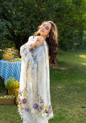 WINTER-3PC DHANAK EMBROIDERED SHIRT WITH DHANAK EMB SHAWL AND TROUSER-5217