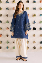 WINTER-2PIECE DHANAK EMBROIDERED SHIRT WITH DHANAK EMB TROUSER-15106