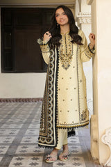 SUMMER- 3PC LAWN EMBROIDERED SHIRT WITH MONARK PRINTED DUPATTA AND TROUSER -3728