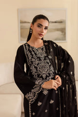 WINTER-3PC DHANAK EMBROIDERED SHIRT WITH CHIFFON EMBROIDERED DUPATTA & EMB TROUSER-4193