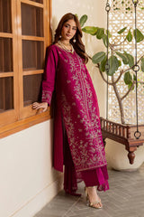 SUMMER-3PIECE LAWN SEQUIN EMBROIDERED SHIRT WITH CHIFFON EMBROIDERED DUPATTA AND TROUSER-4867