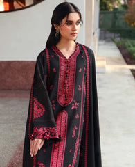 WINTER-3PC DHANAK EMBROIDERED SHIRT WITH DHANAK EMBROIDERED SHAWL AND EMB TROUSER-5233