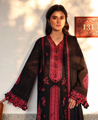 WINTER-3PC DHANAK EMBROIDERED SHIRT WITH DHANAK EMBROIDERED SHAWL AND EMB TROUSER-5233