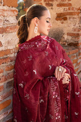 WINTER-3PC KARANDI EMBROIDERED SHIRT WITH KARANDI EMBROIDERED SHAWL & TROUSER-4306