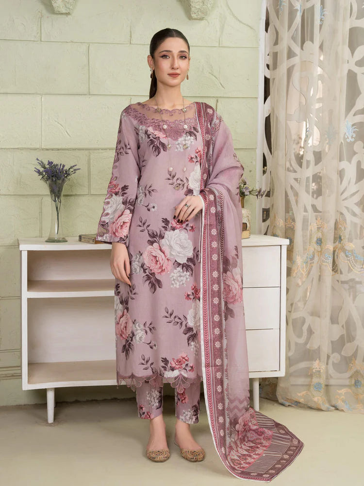 WINTER-3PC KARANDI PRINTED SHIRT WITH KARANDI PRINTED DUPATTA AND TROUSER-2581