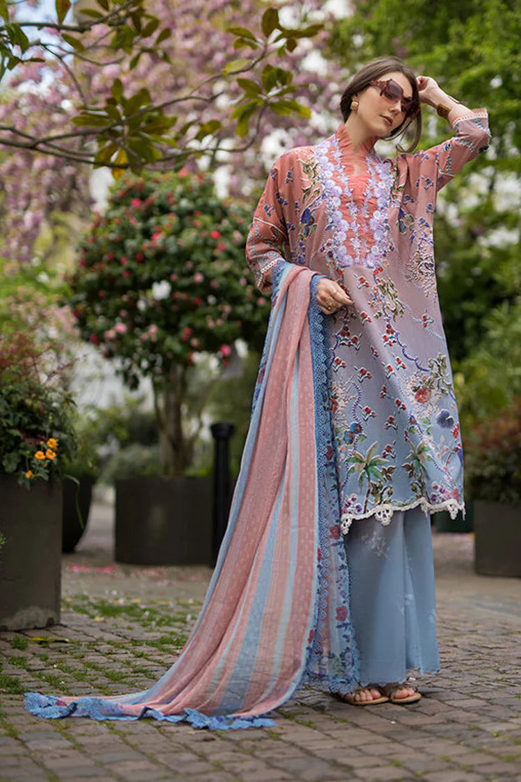 WINTER-3PC KARANDI PRINTED EMBROIDERED SHIRT WITH KARANDI PRINTED DUPATTA AND TROUSER-2565