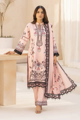 WINTER-3PC KARANDI PRINTED EMBROIDERED SHIRT WITH KARANDI PRINTED EMB SHAWL & PRINTED TROUSER-