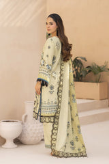 WINTER-3PC KARANDI PRINTED EMBROIDERED SHIRT WITH KARANDI PRINTED EMB SHAWL & PRINTED TROUSER-