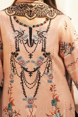 WINTER-3PC KARANDI PRINTED EMBROIDERED SHIRT WITH KARANDI PRINTED EMB SHAWL & PRINTED TROUSER-