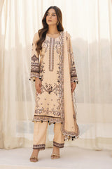 WINTER-3PC KARANDI PRINTED EMBROIDERED SHIRT WITH KARANDI PRINTED EMB SHAWL & PRINTED TROUSER-