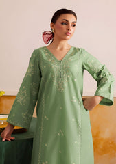 SUMMER-2PC LAWN EMBROIDERED SHIRT WITH EMBROIDERED LAWN TROUSER-289