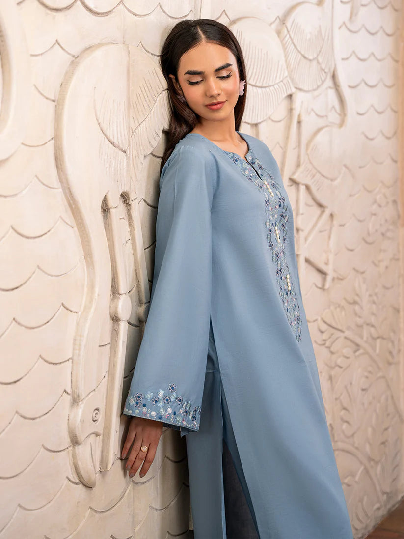 WINTER-2PC DHANAK EMBROIDERED SHIRT WITH DHANAK TROUSER-102