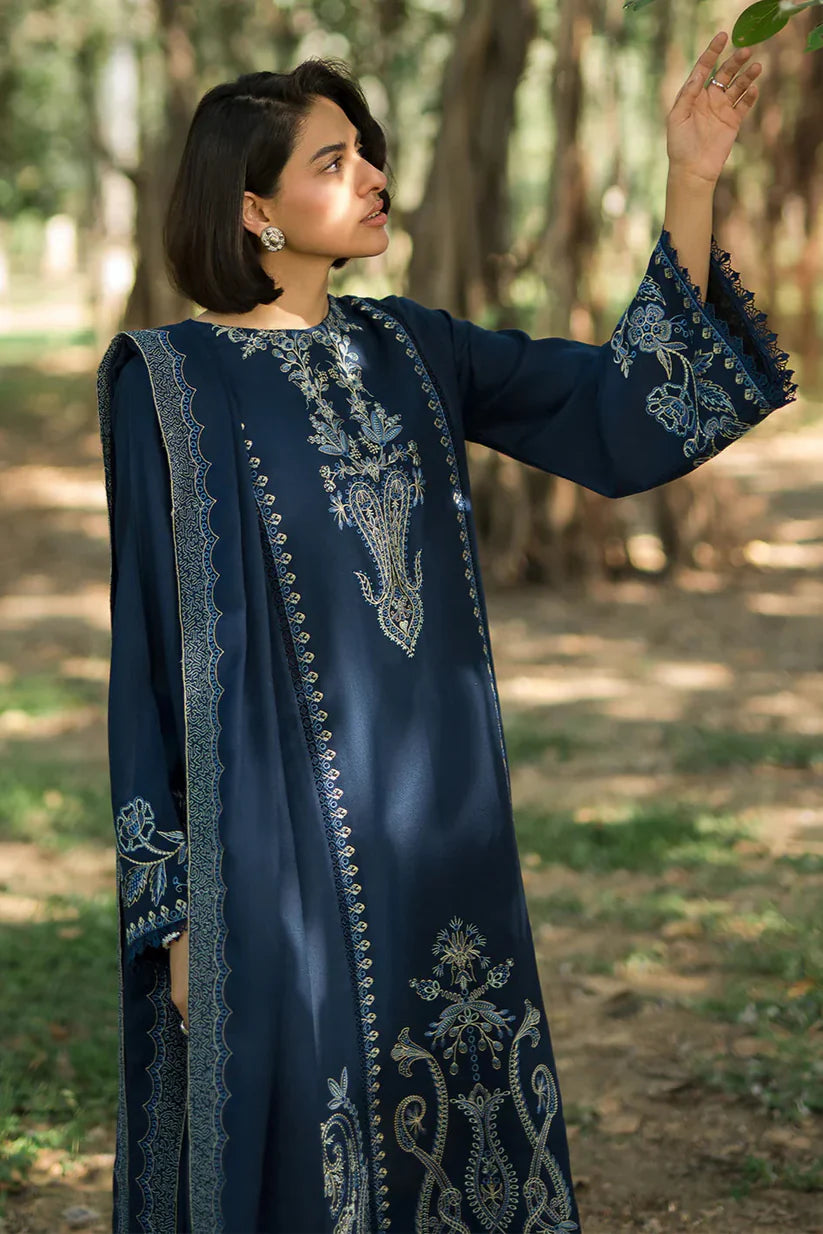 SUMMER- 3PC LAWN EMBROIDERED SHIRT WITH CHIFFON EMBROIDERED DUPATTA AND TROUSER -3659