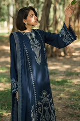 SUMMER- 3PC LAWN EMBROIDERED SHIRT WITH CHIFFON EMBROIDERED DUPATTA AND TROUSER -3659