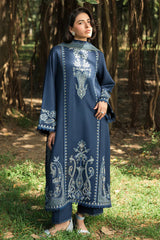 SUMMER- 3PC LAWN EMBROIDERED SHIRT WITH CHIFFON EMBROIDERED DUPATTA AND TROUSER -3659