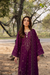 BATIK-3PC DHANAK EMBROIDERED SHIRT WITH CHIFFON EMBROIDERED DUPATTA AND EMB TROUSER-BIC-5068