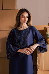 WINTER-2PIECE DHANAK EMBROIDERED SHIRT WITH DHANAK EMB TROUSER-15037