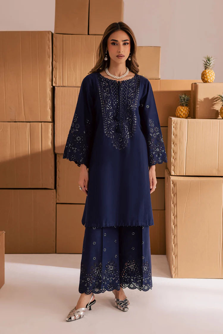 WINTER-2PIECE DHANAK EMBROIDERED SHIRT WITH DHANAK EMB TROUSER-15037