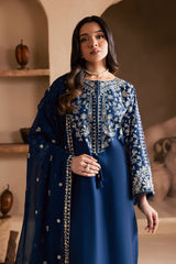 SUMMER-3PC LAWN EMBROIDERED SHIRT WITH CHIFFOON EMBROIDERED DUPATTA AND EMB TROUSER-4621