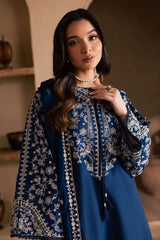 SUMMER-3PC LAWN EMBROIDERED SHIRT WITH CHIFFOON EMBROIDERED DUPATTA AND EMB TROUSER-4621