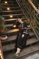 WINTER-2PC DHANAK EMBROIDERED SHIRT WITH DHANAK EMB TROUSER-3327