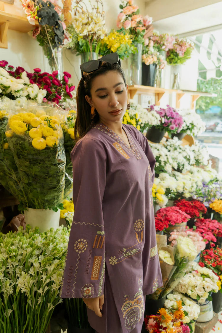 WINTER-2PC DHANAK EMBROIDERED SHIRT WITH DHANAK EMBROIDRED TROUSER-137