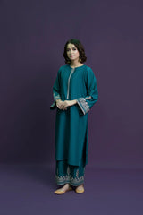 WINTER-2PC DHANAK EMBROIDRED SHIRT WITH AND EMBROIDRED TROUSER-ADR-113