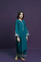 WINTER-2PC DHANAK EMBROIDRED SHIRT WITH AND EMBROIDRED TROUSER-ADR-113