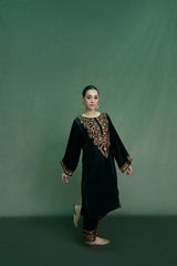 WINTER- 2PC Velvet Heavy Embroidered Shirt With Velvet Heavy Embroidered Trouser -D20