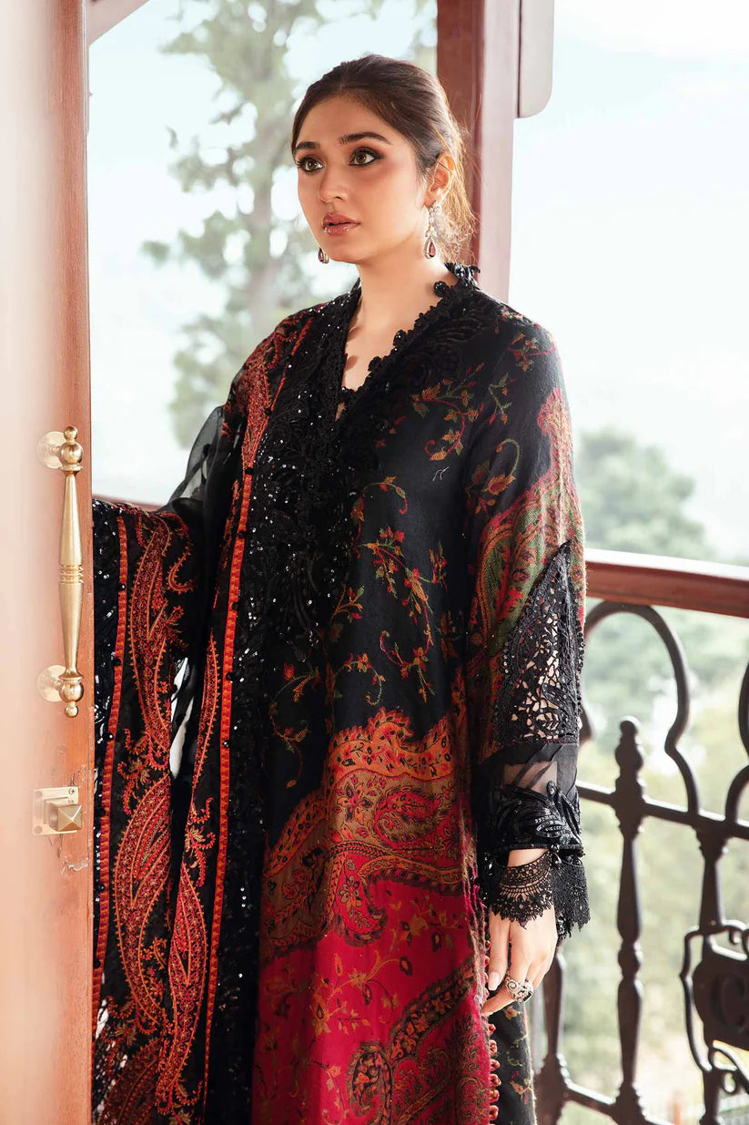 SUMMER-3PC LAWN PRINTED EMB SHIRT WITH CHIFFON PRINT DUPATTA AND PRINT TROUSER-2528