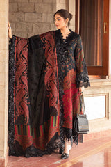 SUMMER-3PC LAWN PRINTED EMB SHIRT WITH CHIFFON PRINT DUPATTA AND PRINT TROUSER-2528