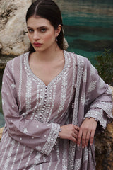 SUMMER-3PC LAWN EMBROIDERED WITH LAWN HEAVY EMBROIDERED READY TO WEAR DUPATTA -3696