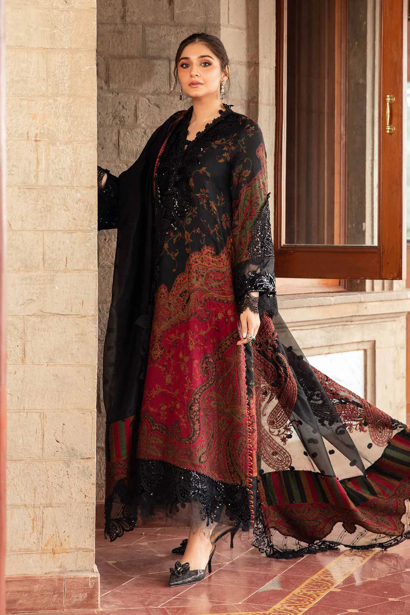 SUMMER-3PC LAWN PRINTED EMB SHIRT WITH CHIFFON PRINT DUPATTA AND PRINT TROUSER-2528