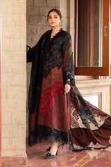 SUMMER-3PC LAWN PRINTED EMB SHIRT WITH CHIFFON PRINT DUPATTA AND PRINT TROUSER-2528