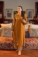 WINTER-2PC DHANAK EMBROIDERED SHIRT AND EMBROIDRED SLEEVES-134