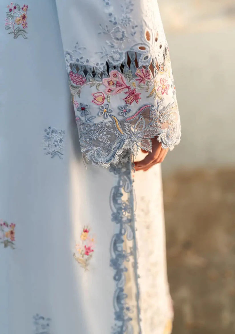 SUMMER- 3PC LAWN EMBROIDERED SHIRT WITH MONARK PRINTED DUPATTA AND TROUSER-3663