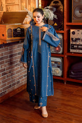 WINTER-2PC DHANAK EMBROIDERED SHIRT AND EMBROIDRED SLEEVES-133