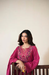 WINTER-3PC DHANAK EMBROIDERED SHIRT WITH DHANAK EMBROIDERED SHAWL AND TROUSER-4420