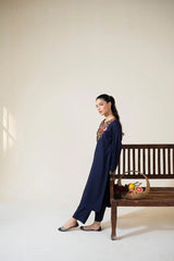 WINTER-3PC DHANAK EMBROIDERED SHIRT WITH DHANAK EMBROIDERED SHAWL AND TROUSER-5048